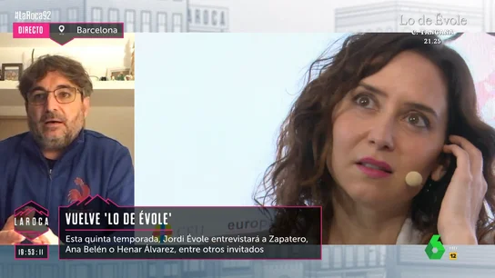 Évole revela que estuvo "a punto" de entrevistar a Ayuso, "pero se echó para atrás": "No pierdo la esperanza" Évole revela que estuvo "a punto" de entrevistar a Ayuso, "pero se echó para atrás": "No pierdo la esperanza"