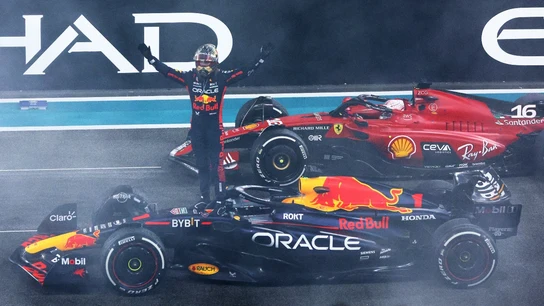 Max Verstappen, tras ganar una carrera con el Red Bull Max Verstappen, tras ganar una carrera con el Red Bull