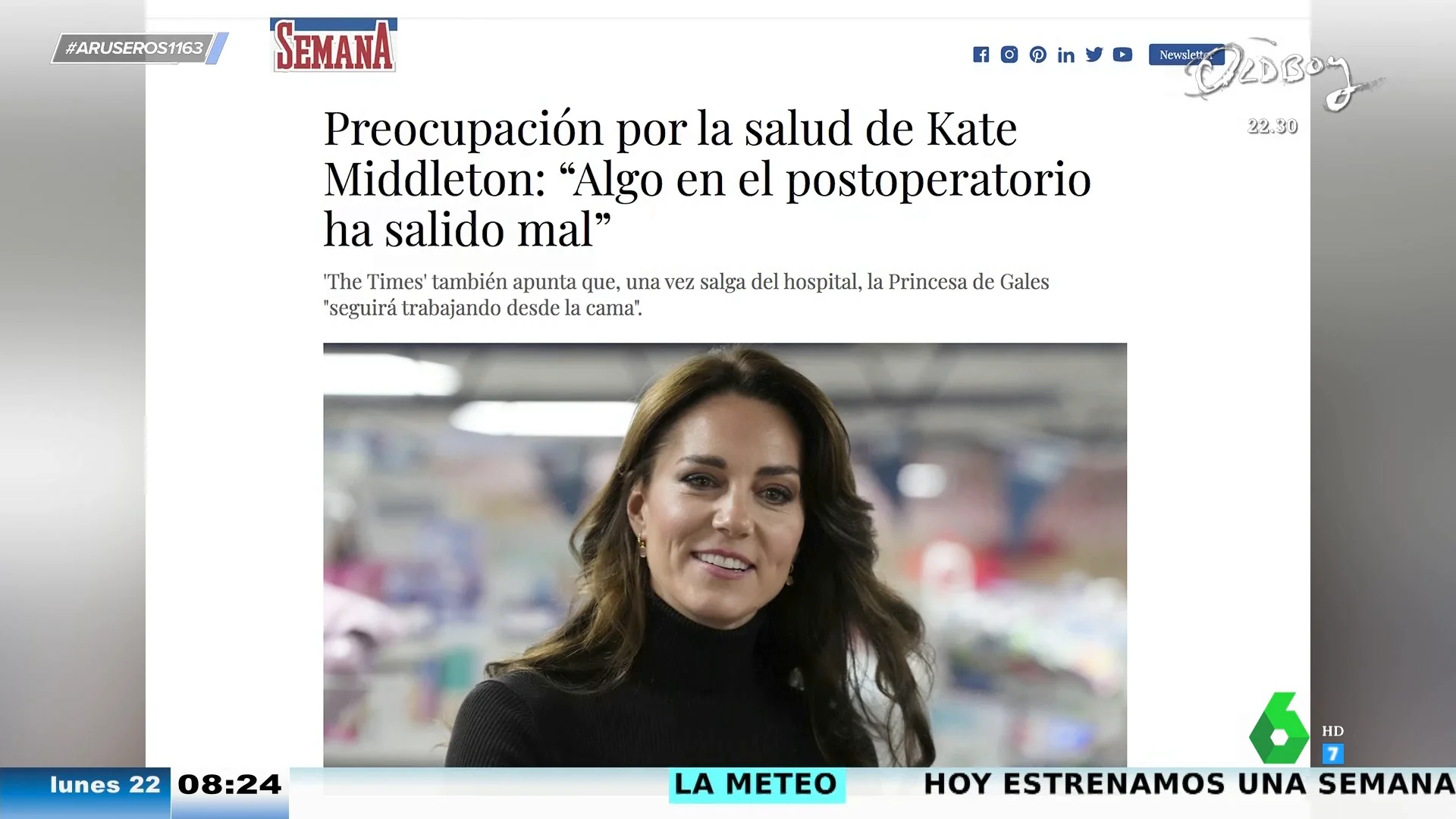 La salud de Kate Middleton sigue generando inquietud: "El postoperatorio no ha salido del todo bien"