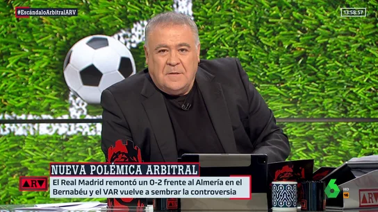 Ferreras reacciona a la nueva polémica arbitral: "Para muchos el VAR solo vale si perjudica al Madrid" Ferreras reacciona a la nueva polémica arbitral: "Para muchos el VAR solo vale si perjudica al Madrid"