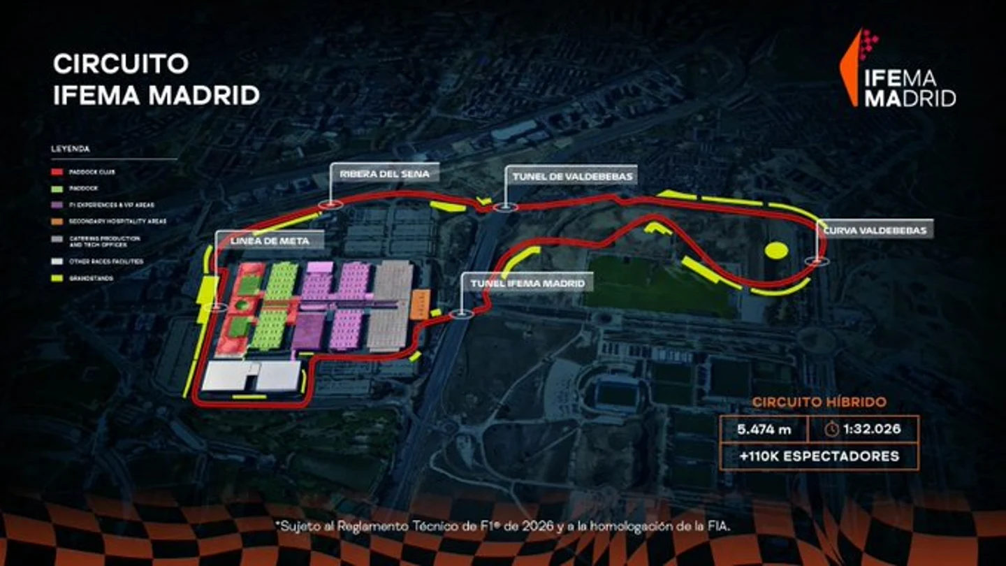 El trazado del GP de España en Madrid El trazado del GP de España en Madrid