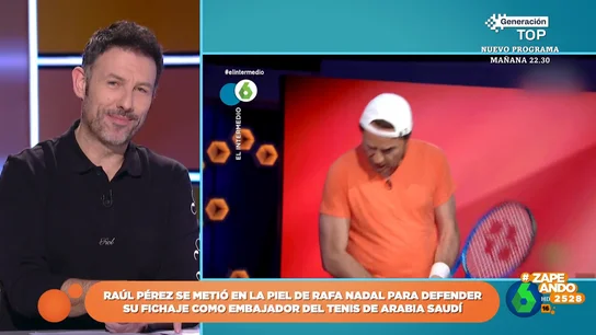 El 'aviso' de Iñaki Urrutia a Arabia Saudí tras el 'fichaje' de Rafa Nadal: "El día que no pueda ir lo puede sustituir Raúl Pérez" El 'aviso' de Iñaki Urrutia a Arabia Saudí tras el 'fichaje' de Rafa Nadal: "El día que no pueda ir lo puede sustituir Raúl Pérez"