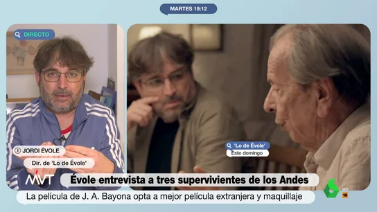 Jordi Évole desvela detalles de su entrevista a tres supervivientes de los Andes. MVT Jordi Évole y las "dos vidas" de los supervivientes de los Andes: "Allí había otras normas"