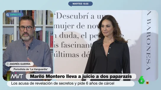 Así es la versión de los paparrazzi en el caso de Mariló Montero El periodista Andrés Guerra analiza en Más Vale Tarde la versión de los paparazzi a los que Mariló Montero acusa de revelación de secretos. Asegura que es "muy extraño" porque "esas fotos ni se divulgan ni se llegan a comprar".