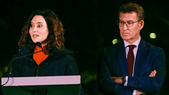 Isabel Díaz Ayuso y Alberto Núñez Feijóo participan en una ofrenda floral en homenaje a Gregorio Ordóñez Isabel Díaz Ayuso y Alberto Núñez Feijóo participan en una ofrenda floral en homenaje a Gregorio Ordóñez