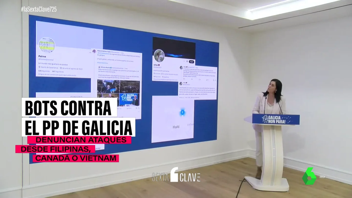 El PP de Galicia denuncia sufrir una presunta trama de bots de Rusia, Vietnam o Nicaragua: "Es un botafumeiro de bulos" El PP de Galicia denuncia sufrir una presunta trama de bots de Rusia, Vietnam o Nicaragua: "Es un botafumeiro de bulos"