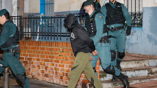 Momento de la detención del acusado de la muerte de los tres hermanos de Morata de Tajuña Momento de la detención del acusado de la muerte de los tres hermanos de Morata de Tajuña