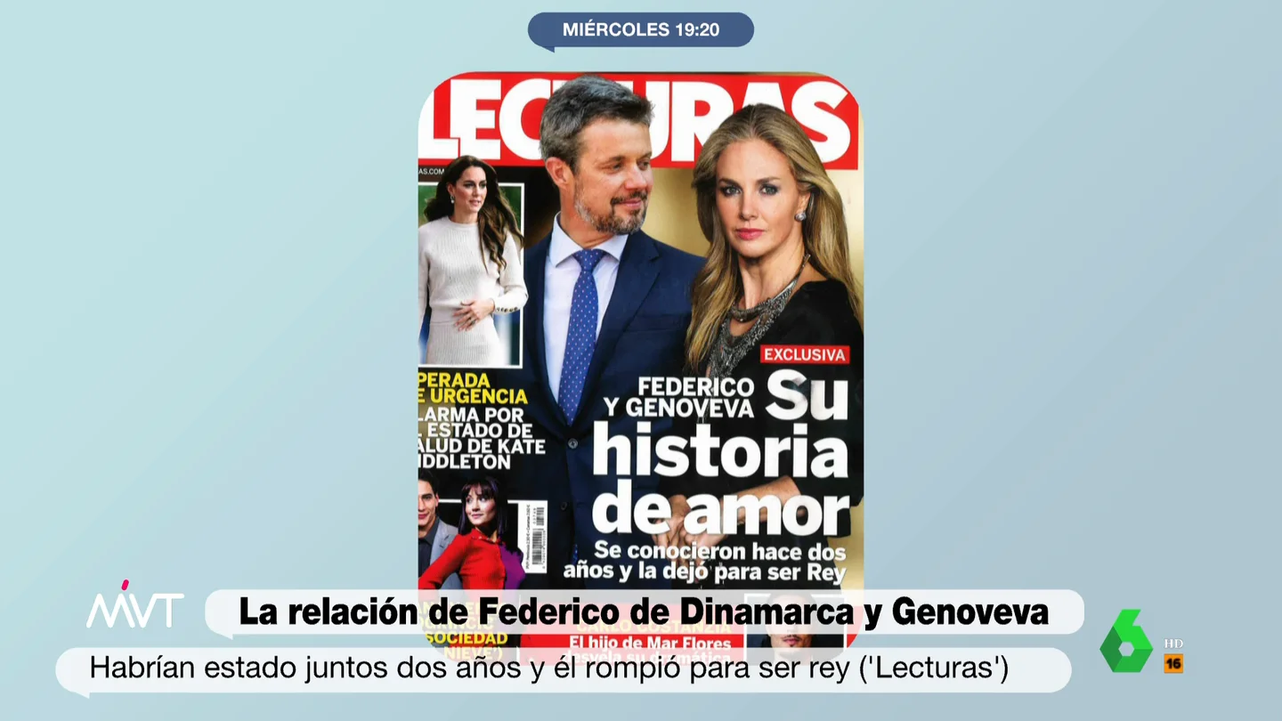MVT Luis Pliego, director de Lecturas, revela que Federico de Dinamarca y Genoveva Casanova tenían una "relación romántica": "Acabó cuando sube al trono" MVT Luis Pliego, director de Lecturas, revela que Federico de Dinamarca y Genoveva Casanova tenían una "relación romántica": "Acabó cuando sube al trono"