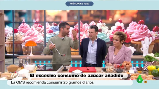 ¿Cuánto azúcar es recomendable tomar al día? Pablo Ojeda explica la diferencia entre lo saludable y lo que consumimos Pablo Ojeda explica en este vídeo de Más Vale Tarde cuánto azúcar recomienda la OMS tomar al día y desvela cuál es la media diaria en España. Además, analiza los problemas de salud que conlleva su consumo excesivo.