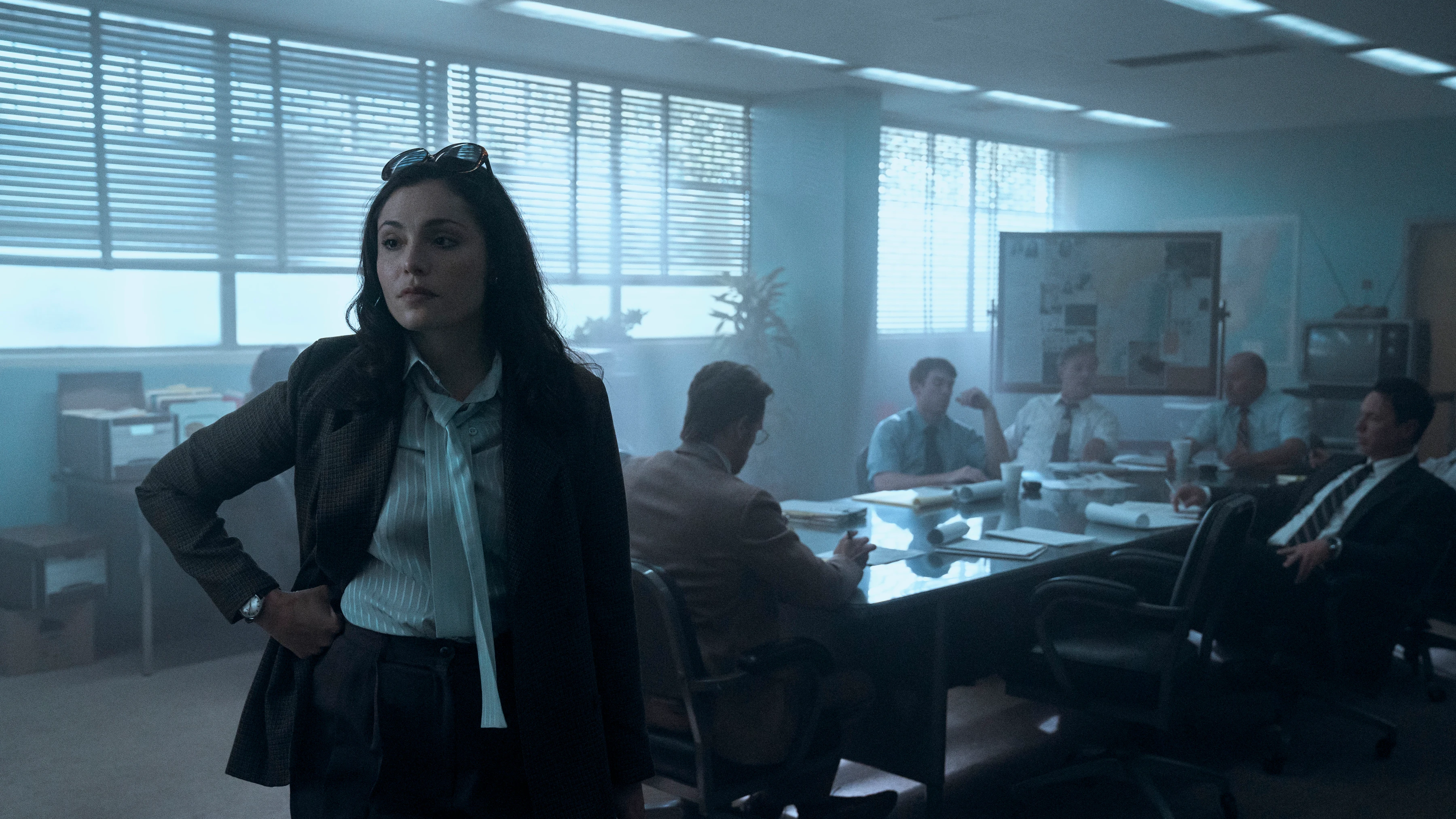 Juliana Aidén Martínez como la agente June Hawkins en 'Griselda'. Juliana Aidén Martínez como la agente June Hawkins en 'Griselda'.