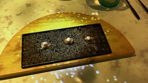 Plato del restaurante Sinestesia, en Madrid Plato del restaurante Sinestesia, en Madrid