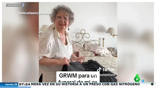 Una abuela prepara con ilusión el outfit para los funerales de sus ex, que aún no han muerto: "Qué ganas que tengo de usarlo" Una abuela prepara con ilusión el outfit para los funerales de sus ex, que aún no han muerto: "Qué ganas que tengo de usarlo"
