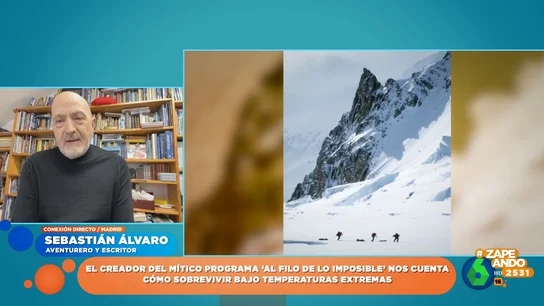 Sebastián Álvaro, aventurero, desvela la temperatura más baja a la que ha trabajado: "Hasta 20 grados bajo cero es llevadero" Sebastián Álvaro, aventurero, desvela la temperatura más baja a la que ha trabajado: "Hasta 20 grados bajo cero es llevadero"