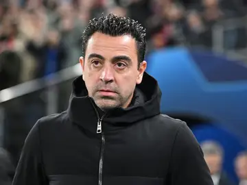 Xavi, entrenador del Barça, durante un partido