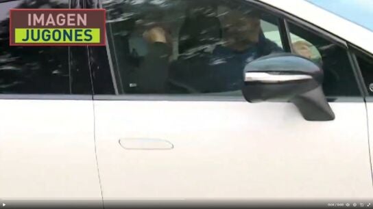 Joan Laporta, a su llegada al entrenamiento del Bar&ccedil;a