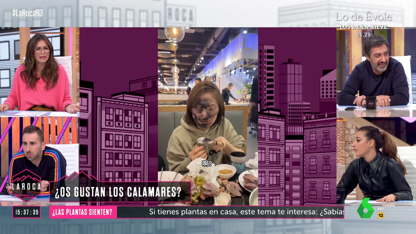 LAROCA Nuria Roca, al ver 'explotar' un calamar en la cara de una mujer: "Parece lo que me pongo para desmaquillarme" LAROCA Nuria Roca, al ver 'explotar' un calamar en la cara de una mujer: "Parece lo que me pongo para desmaquillarme"