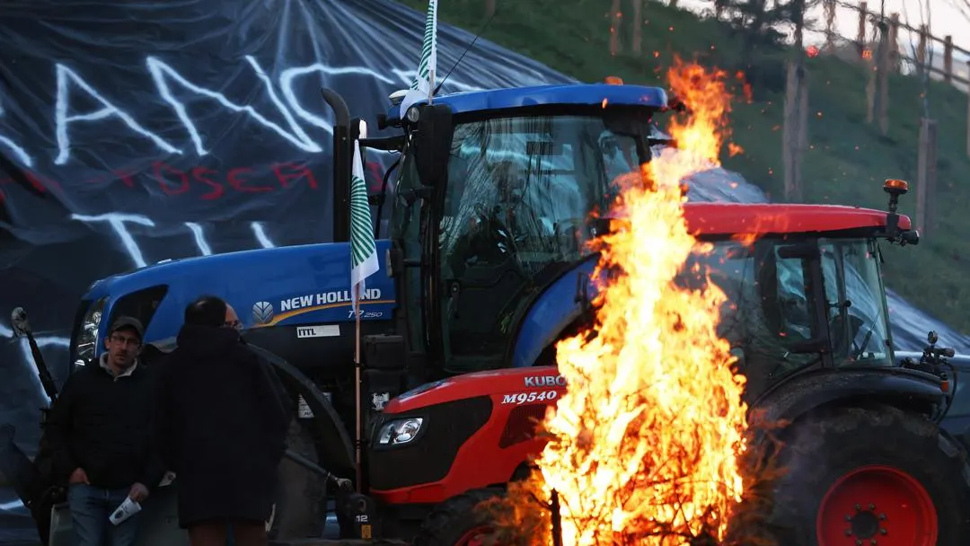 Protestas de los agricultores en Francia. 
