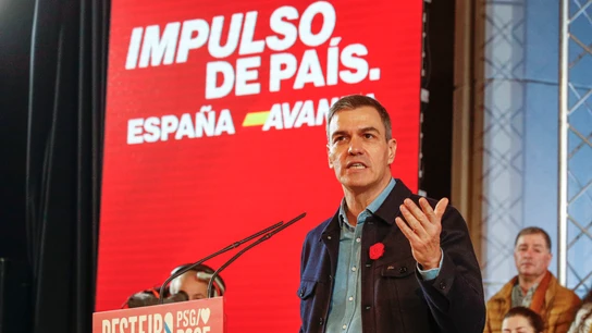 El presidente del Gobierno y líder del PSOE, Pedro Sánchez, en una imagen de archivo durante un acto del PSOE en Galicia. El presidente del Gobierno y líder del PSOE, Pedro Sánchez, en una imagen de archivo durante un acto del PSOE en Galicia.