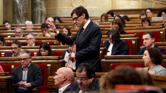 Salvador Illa, en el Parlament de Catalu&ntilde;a