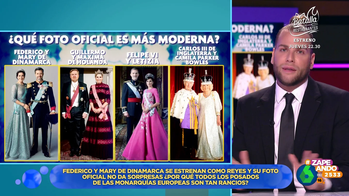 "Es hortera Máxima de Holanda": Eduardo Navarrete examina los posados de las monarquías europeas "Es hortera Máxima de Holanda": Eduardo Navarrete examina los posados de las monarquías europeas