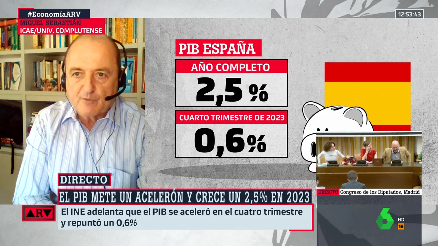 Miguel Sebastián, tras los datos del PIB: "España y Portugal son los flotadores de la zona euro" Miguel Sebastián, tras los datos del PIB: "España y Portugal son los flotadores de la zona euro"