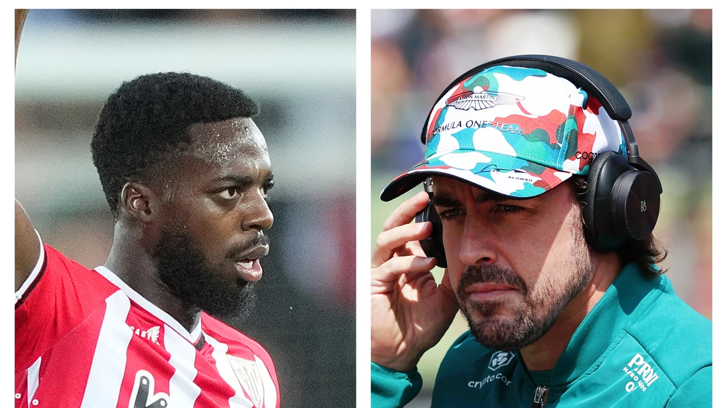 Iñaki Williams y Fernando Alonso Iñaki Williams y Fernando Alonso