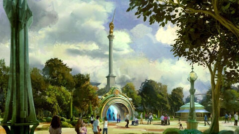 Boceto del parque de Universal en Orlando