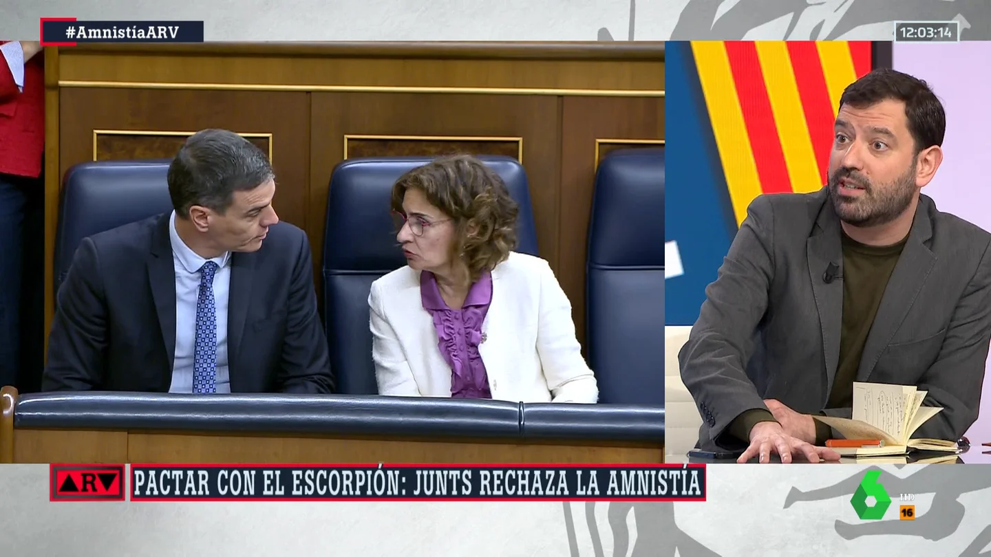 La confesión de Valdivia, tras votar Junts 'no' a su propia amnistía: "Ha sido la vez que más serio he visto a Pedro Sánchez" La confesión de Valdivia, tras votar Junts 'no' a su propia amnistía: "Ha sido la vez que más serio he visto a Pedro Sánchez"