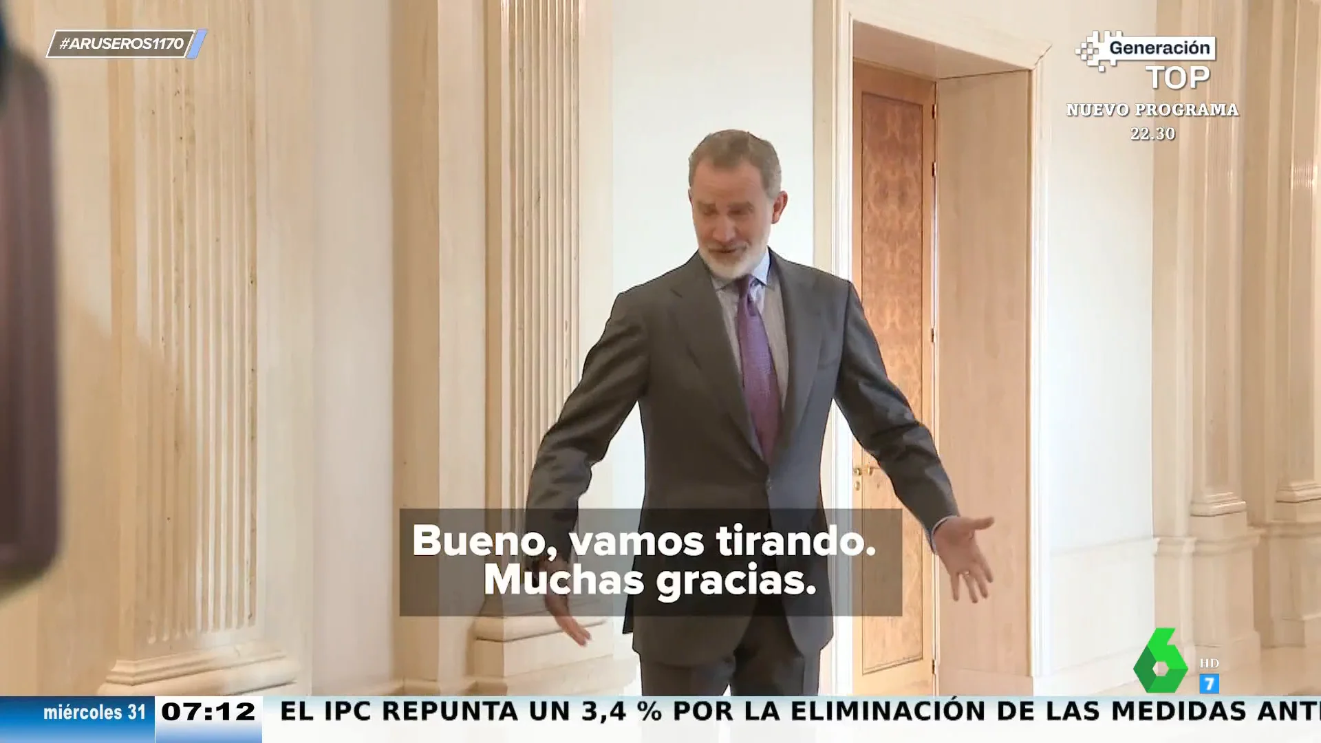 Alfonso Arús analiza la respuesta del rey Felipe sobre cómo le han sentado los 56 años