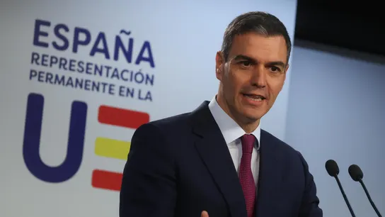 El presidente del Gobierno, Pedro Sánchez, comparece ante los medios en Bruselas El presidente del Gobierno, Pedro Sánchez, comparece ante los medios en Bruselas