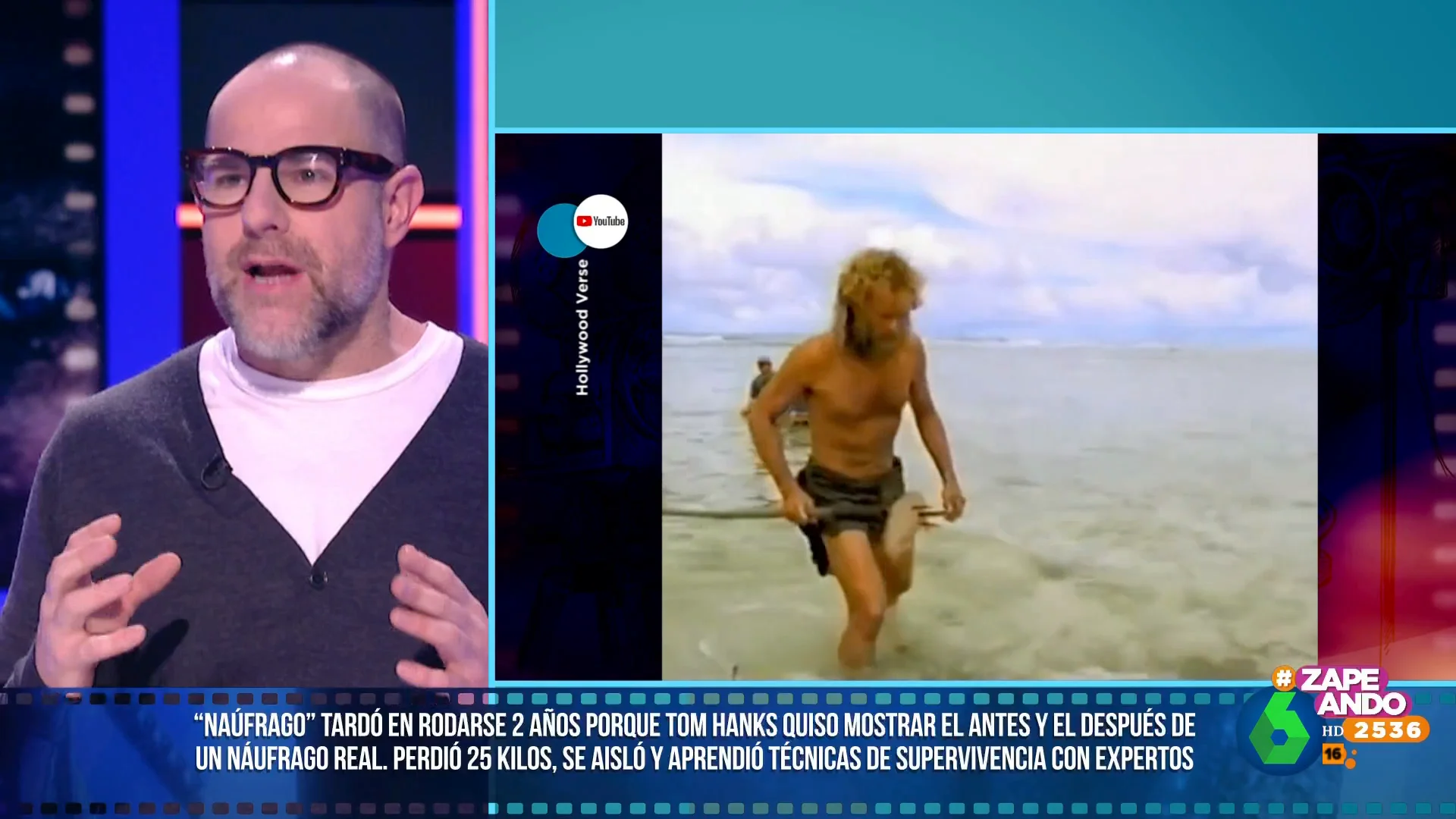 Alberto Rey habla del papel de Tom Hanks en Náufrago: "Casi le cuesta la vida en varias ocasiones" 
