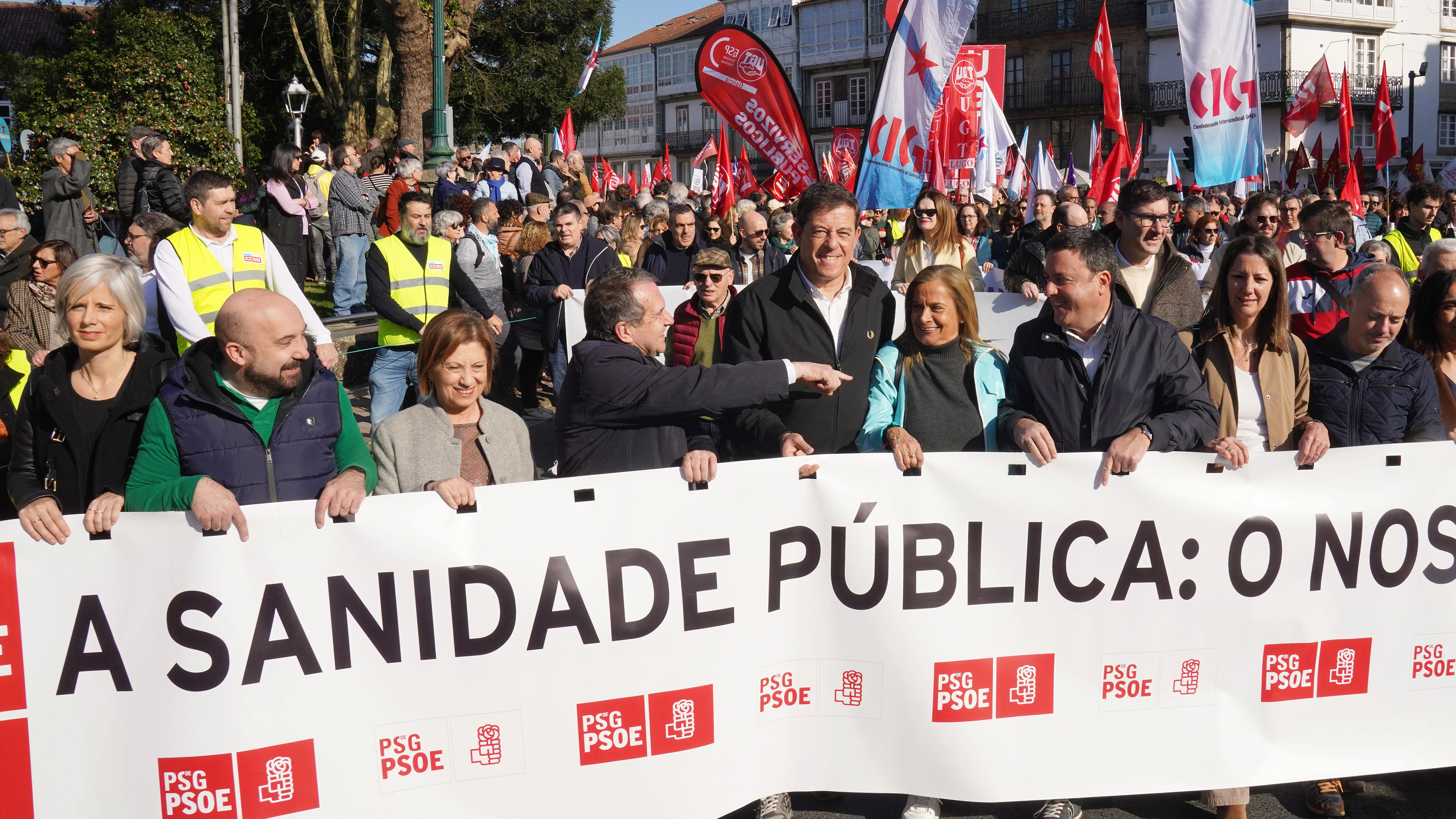 El candidato del Partido de los Socialistas de Galicia (PSdeG) a la Presidencia de la Xunta, José Ramón Gómez Besteiro.