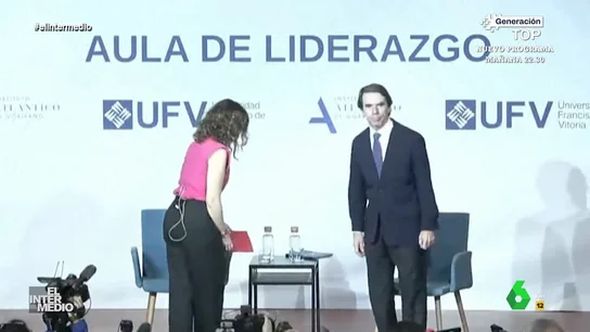 Vídeo manipulado - Ayuso y Aznar se 'unen' a Nebulossa, los representantes de España en Eurovisión En este montaje de El Intermedio, Isabel Díaz Ayuso y José María Aznar esperan a la presentación de Nebulossa, autores de 'Zorra' la canción que representará a España en el próximo Festival de Eurovisión. Su 'entrada en escena', en este vídeo.