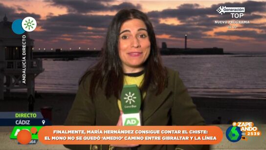 Una reportera intenta contar un chiste en directo y la 'l&iacute;a' sin querer: "El mono le sali&oacute; rana"