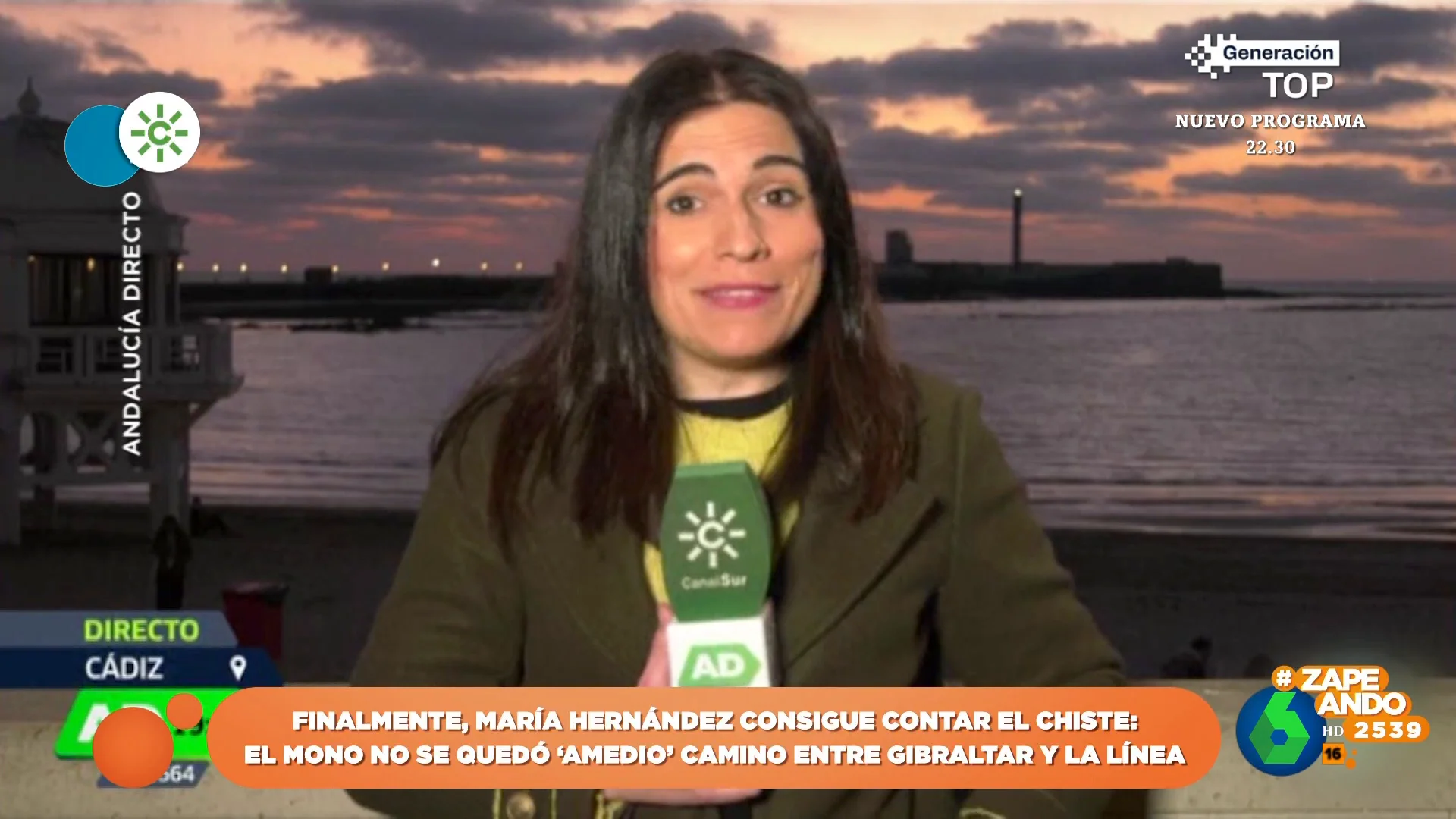 Una reportera intenta contar un chiste en directo y la 'lía' sin querer: "El mono le salió rana"