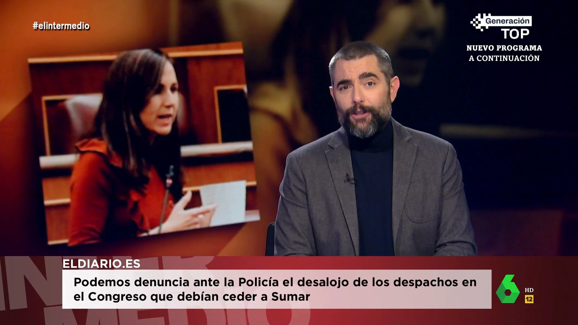 Dani Mateo, tras el desalojo de los despachos de Podemos en el Congreso: "Justo lo que necesitaba la izquierda...¡una mudanza!"