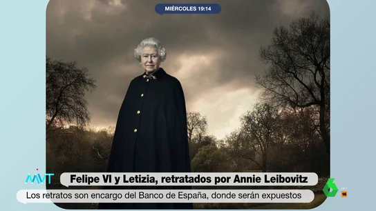 La 'crítica' de Iñaki López a la foto de Annie Leibovitz a la reina Isabel Más Vale Tarde hace un repaso a las fotografías más icónicas de Annie Leibovitz, que ha retratado a los reyes Felipe VI y Letizia por encargo del Banco de España. La reacción de Iñaki López y Cristina Pardo a la imagen de Isabel II, en este vídeo.
