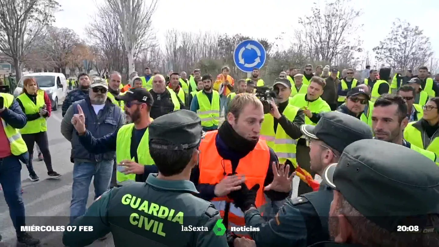 Enfrentamientos agentes y agricultores Enfrentamientos agentes y agricultores