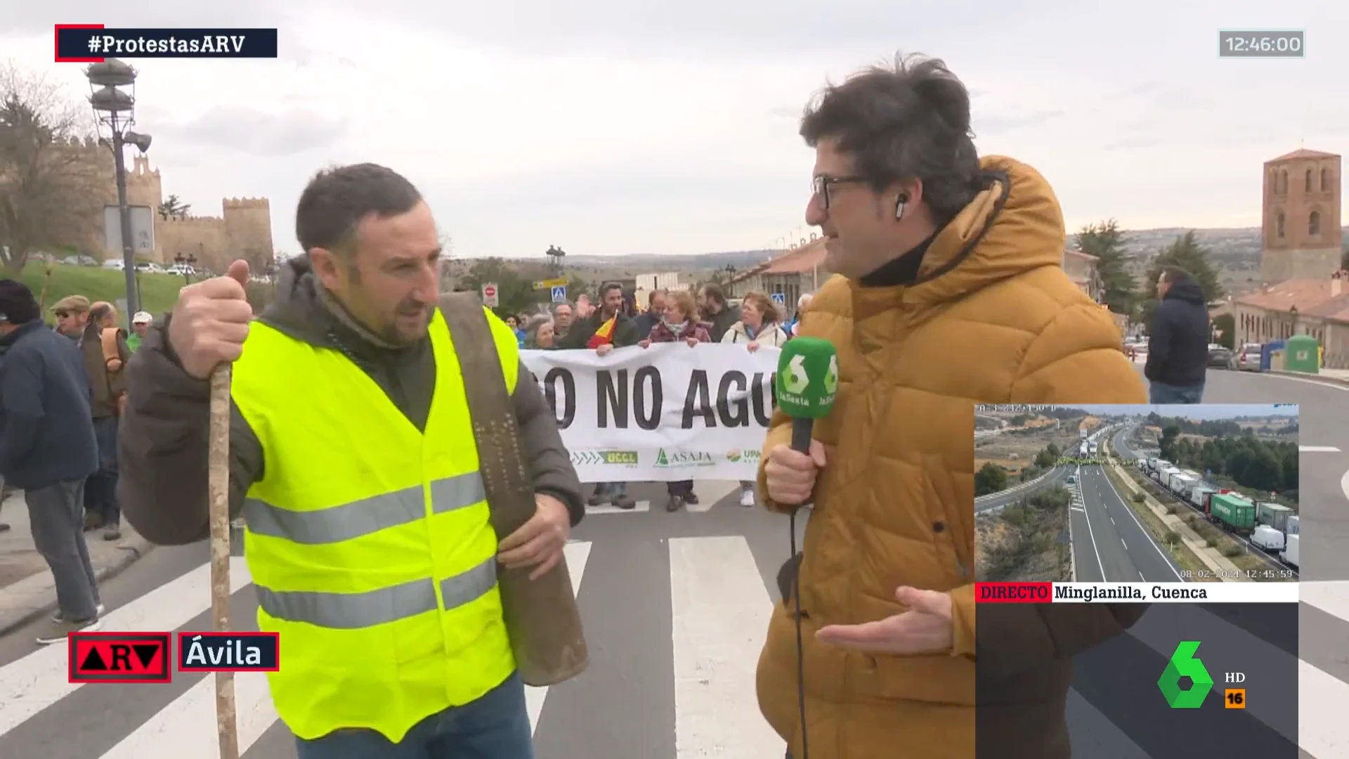 La denuncia de un agricultor durante las protestas: "No aguantamos más, la situación del campo es insostenible"