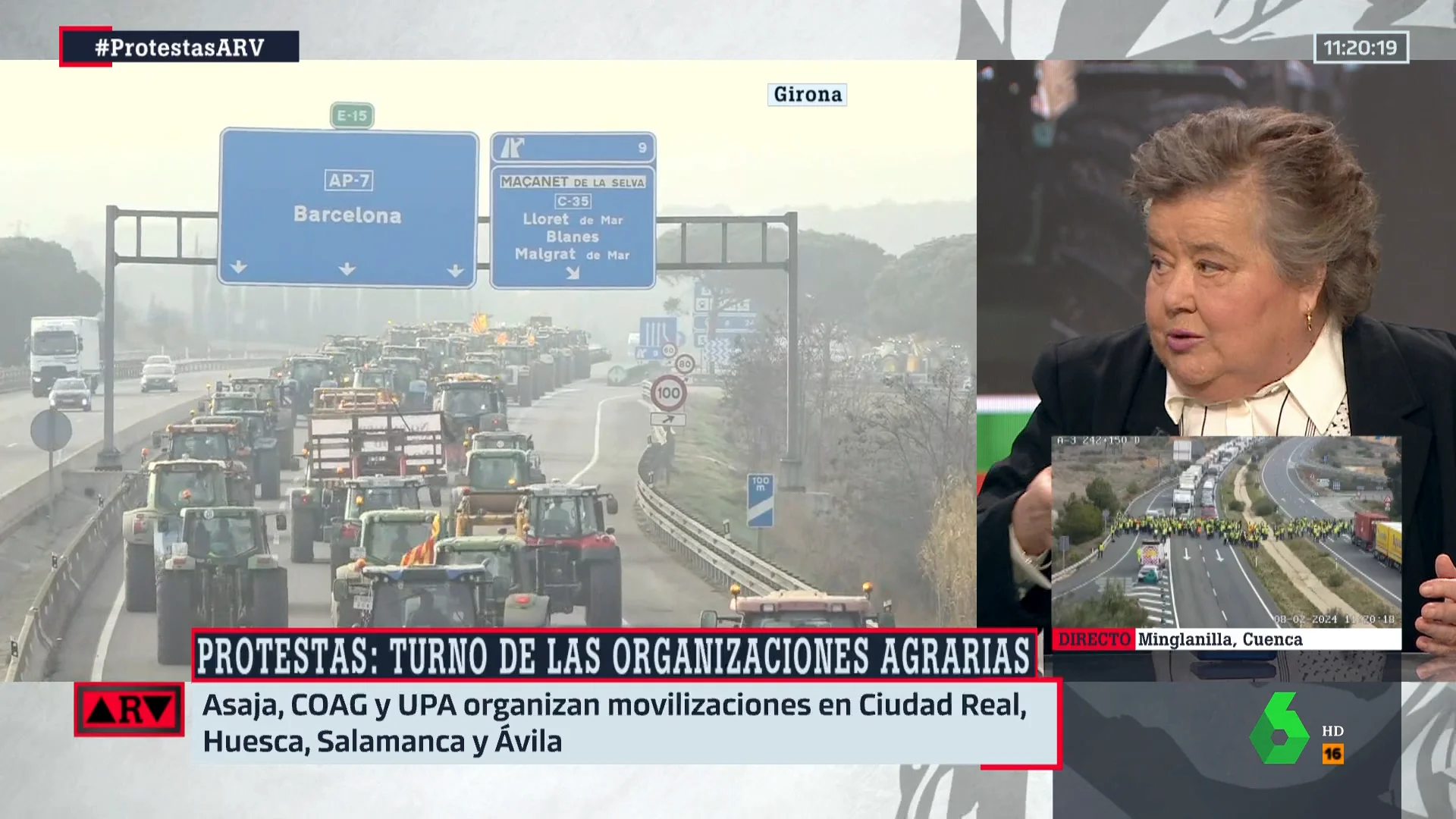El análisis de Cristina Almeida sobre la protestas de los agricultores: "La mayoría de campesinos siguen vendiendo en pérdida"