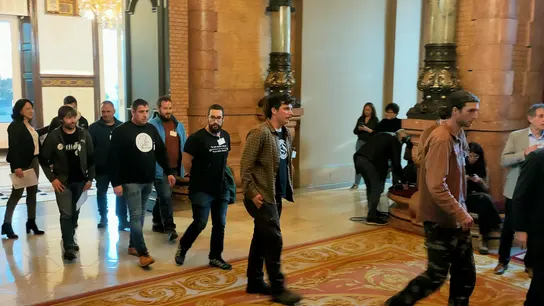 Reunión de los agricultores en el Parlament. Reunión de los agricultores en el Parlament.