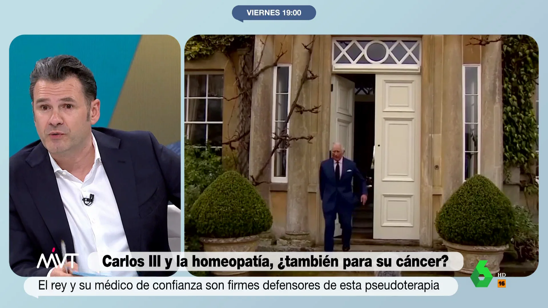 Iñaki López, sobre los tratamientos homeopáticos de Carlos III para el cáncer: "Es rarísimo que un enema de café no cure el cáncer"