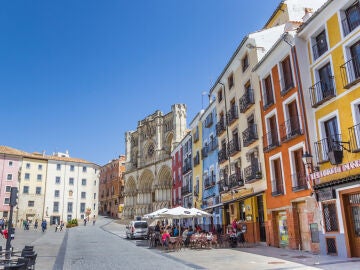 Zona de bares de la Plaza Mayor de Cuenca