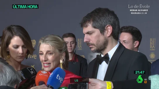 Yolanda Díaz condena la violencia en el cine (Premios Goya) Yolanda Díaz condena la violencia en el cine (Premios Goya)