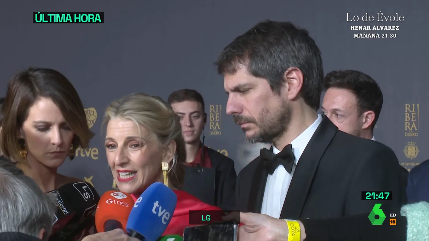 Yolanda Díaz condena la violencia en el cine (Premios Goya) Yolanda Díaz condena la violencia en el cine (Premios Goya)