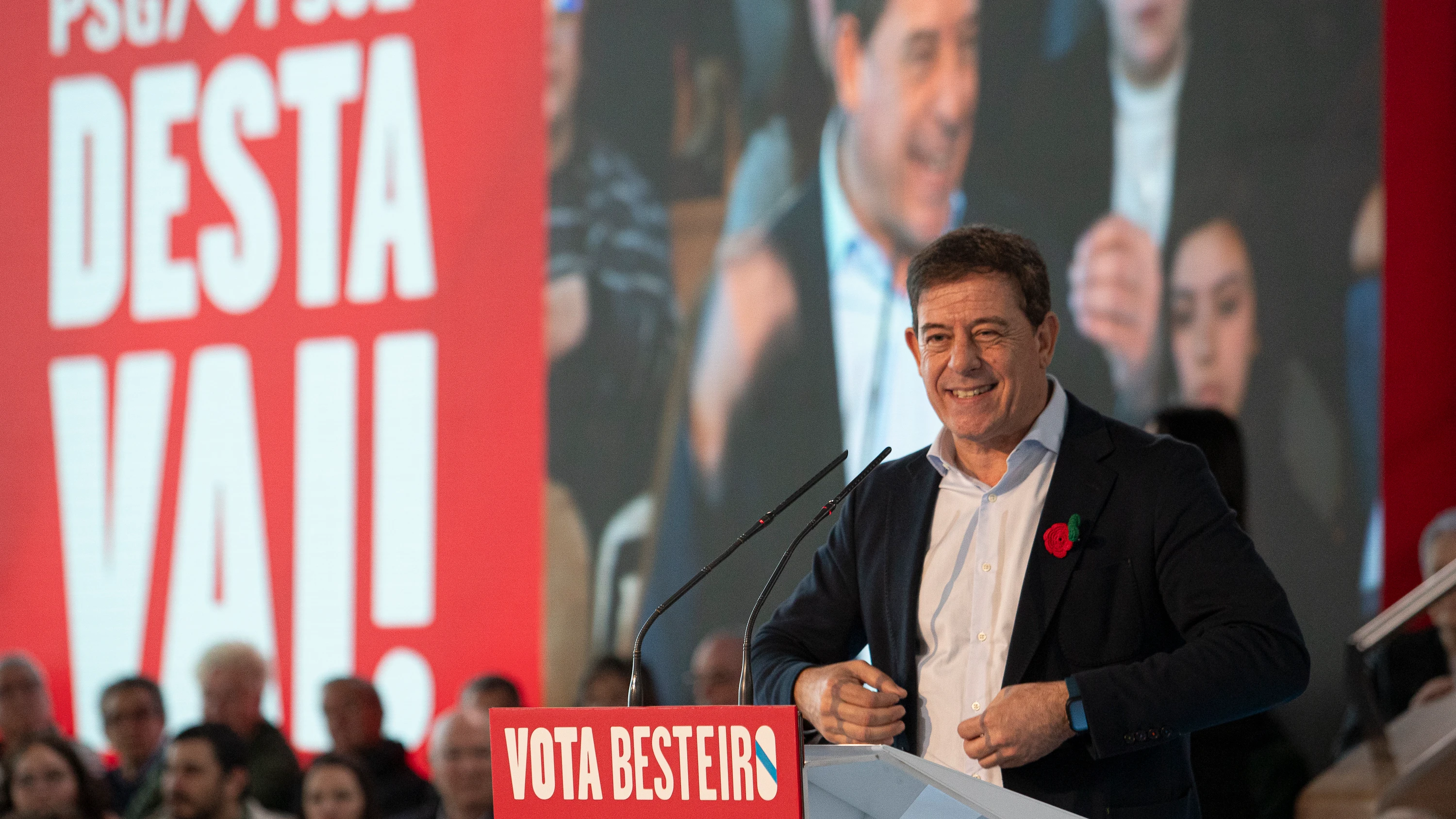 El candidato del PSdeG para la Presidencia de la Xunta, José Ramón Gómez Besteiro.