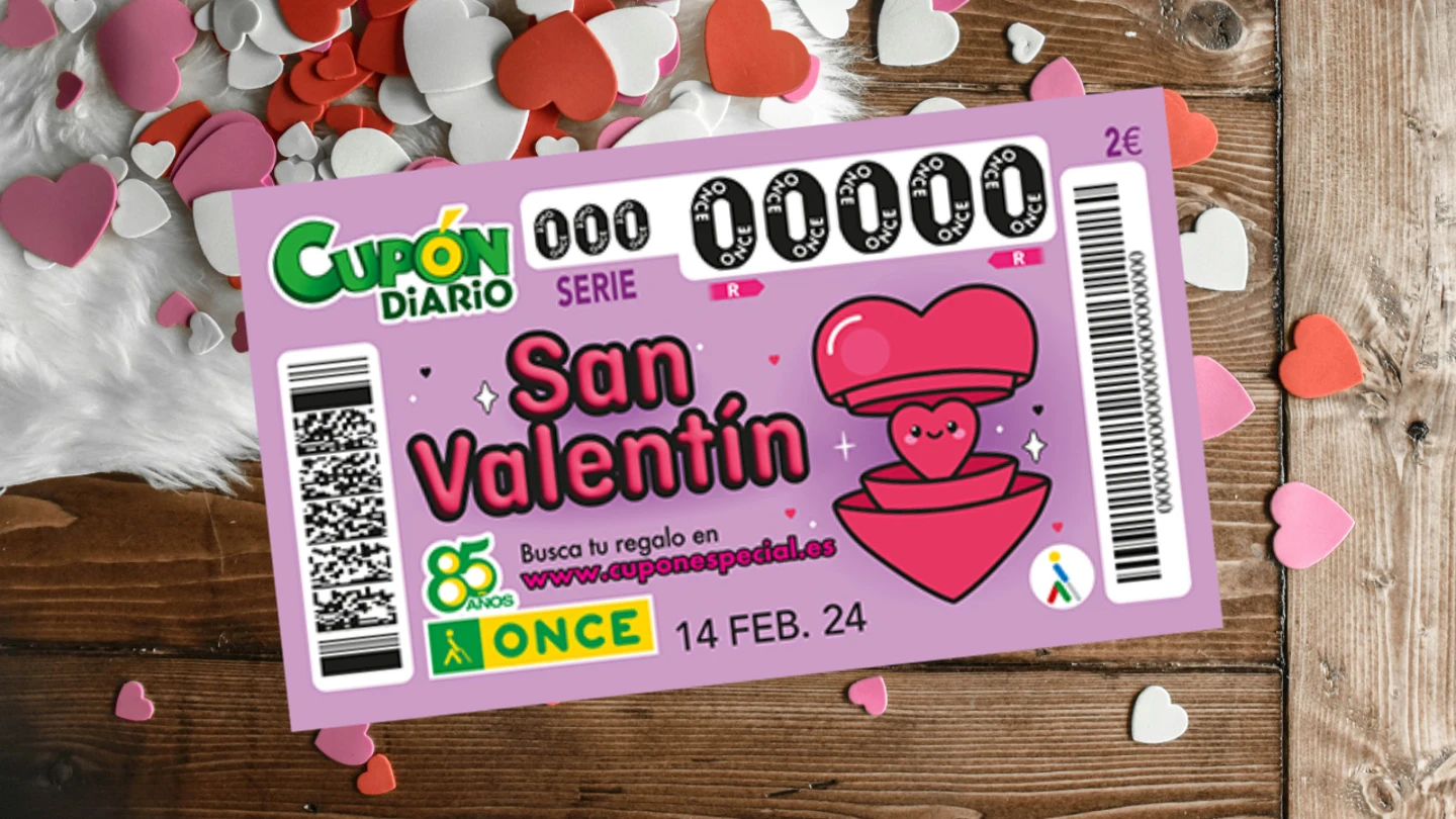 Cómo sacarle más partido a tu Cupón de la ONCE del 14 de febrero: todos los premios que puedes ganar el día de San Valentín Cómo sacarle más partido a tu Cupón de la ONCE del 14 de febrero: todos los premios que puedes ganar el día de San Valentín