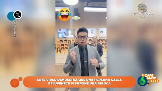 El impactante efecto rejuvenecedor de unos hombres al colocarse una peluca: "&iexcl;Qu&eacute; barbaridad!"