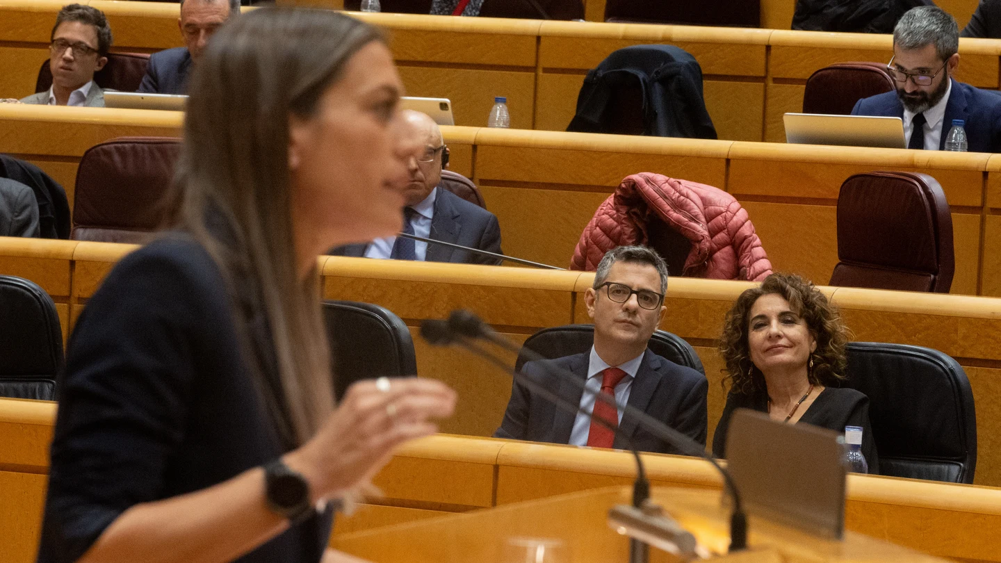 Miriam Nogueras (Junts) habla en el Senado ante Bolaños y Montero Miriam Nogueras (Junts) habla en el Senado ante Bolaños y Montero