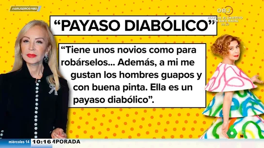 Carmen Lomana llama "payaso diabólico" a Ágatha Ruiz de la Prada Carmen Lomana llama "payaso diabólico" a Ágatha Ruiz de la Prada